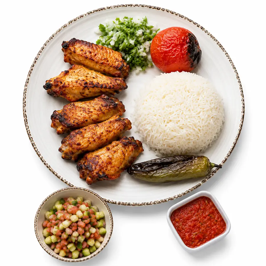 Grilled Chicken Wings Plate