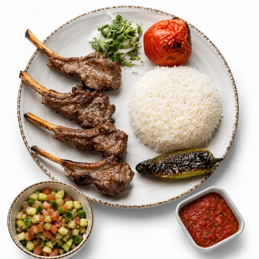 Grilled Lamb Chops Plate